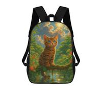 sinyumoney Zaino Scolastico Cute Cat in Jungle Zaino Per Ragazzi E Ragazze Borsa Per La Scuola Università Borsa Da Viaggio Borsa Da Lavoro 17inch