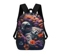 sinyumoney Zaino scolastico da 17 pollici per adolescenti, stampa 3D, regolabile, con tasche alla moda, per ragazzi e ragazze., A Field Of Flowers, 17"