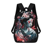 sinyumoney Zaino Scolastico Geisha Neon Cherry Blossom Zaino Per Ragazzi E Ragazze Borsa Per La Scuola Borsa Per L'università Borsa Da Viaggio Borsa Da Lavoro 17inch