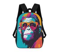 sinyumoney Zaino Scolastico Monkey Pop Art Zaino Per Ragazzi E Ragazze Borsa Per La Scuola Borsa Per L'università Borsa Da Viaggio Borsa Da Lavoro 17inch
