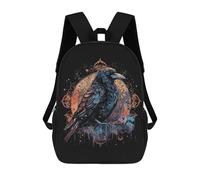 sinyumoney Zaino Scolastico Mystical Gothic Raven Zaino Per Ragazzi E Ragazze Borsa Per La Scuola Borsa Per L'università Borsa Da Viaggio Borsa Da Lavoro 17inch