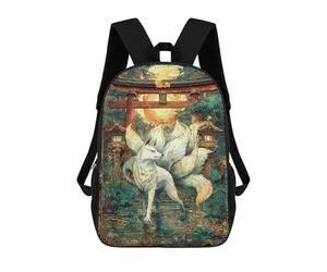 sinyumoney Zaino Scolastico Nine Tails Under The Torii Sunset Zaino Per Ragazzi E Ragazze Borsa Per La Scuola Università Borsa Da Viaggio Borsa Da Lavoro 17inch