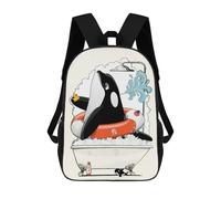 sinyumoney Zaino Scolastico Orca Killer Whale in Bath Zaino Per Ragazzi E Ragazze Borsa Per La Scuola Università Borsa Da Viaggio Borsa Da Lavoro 17inch