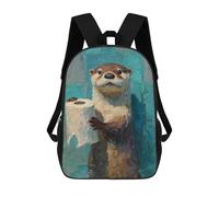 sinyumoney Zaino scolastico per bambini 17 pollici stampato 3D con motivi anime, ideale per viaggi e libri., Stile-24, 17"