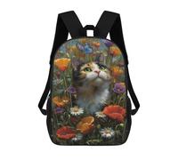 sinyumoney Zaino scolastico per bambini 17 pollici stampato 3D con motivi anime, ideale per viaggi e libri., Stile: 18., 17"