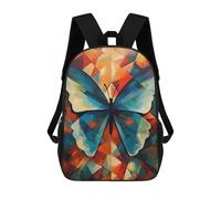 sinyumoney Zaino Scolastico Per Bambini Abstract Butterfly Artwork Zaino Scolastico Per Bambini Alla Moda Casual Zaini Da Viaggio Stampa 3D Divertenti E Fantastici Borse Per Libri 17inch