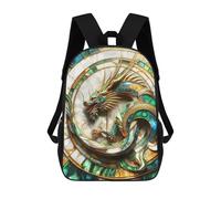 sinyumoney Zaino Scolastico Per Bambini Abstract Japanese Dragon Zaino Alla Moda Per Adolescenti Zaino Casual Per Ragazzi E Ragazze Zaino Stampato in 3D 17inch