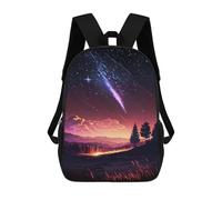 sinyumoney Zaino scolastico per bambini alla moda e casual Dragon Sunset Watch Zaino scolastico stampato 3D per ragazzo, grande zaino, Shooting Stars Anime Landscape, 17"