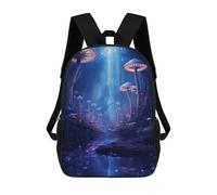 sinyumoney Zaino scolastico per bambini alla moda e casual vasto deserto at sunset zaino scolastico stampato 3D per ragazzo, grande zaino, Forest Of Magic Mushrooms, 17"