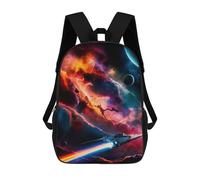sinyumoney Zaino scolastico per bambini alla moda e casual vasto deserto at sunset zaino scolastico stampato 3D per ragazzo, grande zaino, Viaggio attraverso il cosmico, 17"
