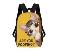 sinyumoney Zaino Scolastico Per Bambini Are You Pooping Tabby Cat Zaino Alla Moda Per Adolescenti Zaino Casual Per Ragazzi E Ragazze Borsa Scolastica Per Adolescenti Zaino Stampato in 3D 17inch