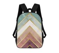 sinyumoney Zaino scolastico per bambini astratto e concettuale 1 zaino scolastico per bambini, stile casual e alla moda, stampa 3D, divertente e originale, Watercolor And Gold I, 17"