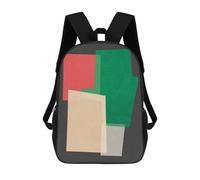 sinyumoney Zaino scolastico per bambini astratto e concettuale 1 zaino scolastico per bambini, stile casual e alla moda, stampa 3D, divertente e originale, Modern Textures 01, 17"