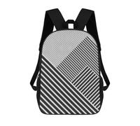 sinyumoney Zaino scolastico per bambini astratto e concettuale 1 zaino scolastico per bambini, stile casual e alla moda, stampa 3D, divertente e originale, Minimalist Lines 5, 17"
