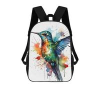 sinyumoney Zaino Scolastico Per Bambini Bird Hummingbird Zaino Scolastico Per Bambini Alla Moda Casual Zaini Da Viaggio Stampa 3D Divertenti E Fantastici Borse Per Libri 17inch
