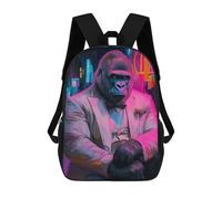 sinyumoney Zaino Scolastico Per Bambini Capo Kong - King of The Concrete Jungle Zaino Alla Moda Per Adolescenti Zaino Casual Per Ragazzi E Ragazze Zaino Stampato in 3D 17inch