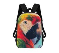 sinyumoney Zaino scolastico per bambini carino dinosauro animale zaino scolastico per bambini, stile casual e alla moda, stampa 3D, divertente e originale, Parrot, 17"