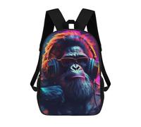 sinyumoney Zaino Scolastico Per Bambini Chill Monkey -1 Zaini Per Libri Zaino Casual Da Viaggio Stampato in 3D Per Ragazzi E Ragazze Zaino Da Giorno Di Grande Capacità 17inch