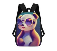 sinyumoney Zaino Scolastico Per Bambini Chill Panda with Shades Zaino Scolastico Per Bambini Alla Moda Casual Zaini Da Viaggio Stampa 3D Divertenti E Fantastici Borse Per Libri 17inch