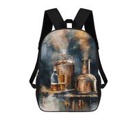 sinyumoney Zaino scolastico per bambini Christmas Tree Zaino scolastico per bambini, stile casual e alla moda, con stampa 3D, divertente e originale, Copper Distillery Charm, 17"
