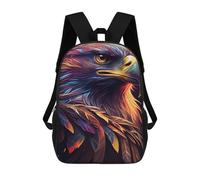 sinyumoney Zaino Scolastico Per Bambini Colorful Eagle Portrait Zaino Scolastico Per Bambini Alla Moda Casual Zaini Da Viaggio Stampa 3D Divertenti E Fantastici Borse Per Libri 17inch