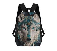 sinyumoney Zaino Scolastico Per Bambini Con Stampa 3D, Borsa Da Viaggio Carina Abstract Wolf Kintsugi Art Zaini Casual Da Giorno Per Bambini Per Ragazze E Donne 17inch
