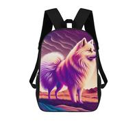 sinyumoney Zaino Scolastico Per Bambini Con Stampa 3D, Borsa Da Viaggio Carina Colorful Arctic Wolf Illustration Zaini Casual Da Giorno Per Bambini Per Ragazze E Donne 17inch