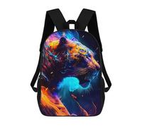 sinyumoney Zaino Scolastico Per Bambini Con Stampa 3D, Borsa Da Viaggio Carina Colorful Leopard Portrait -13 Zaini Casual Da Giorno Per Bambini Per Ragazze E Donne 17inch