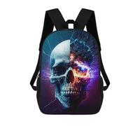 sinyumoney Zaino Scolastico Per Bambini Con Stampa 3D, Borsa Da Viaggio Carina Electric Skull Artwork-2 Zaini Casual Da Giorno Per Bambini Per Ragazze E Donne 17inch
