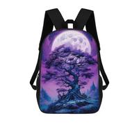 sinyumoney Zaino Scolastico Per Bambini Con Stampa 3D, Borsa Da Viaggio Carina Enchanted Night Tree Landscape Zaini Casual Da Giorno Per Bambini Per Ragazze E Donne 17inch