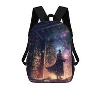 sinyumoney Zaino Scolastico Per Bambini Con Stampa 3D, Borsa Da Viaggio Carina Magical Library Portal Zaini Casual Da Giorno Per Bambini Per Ragazze E Donne 17inch