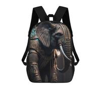sinyumoney Zaino Scolastico Per Bambini Con Stampa 3D, Borsa Da Viaggio Carina Steampunk Elephant Armor-1 Zaini Casual Da Giorno Per Bambini Per Ragazze E Donne 17inch