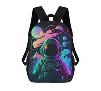 sinyumoney Zaino Scolastico Per Bambini Con Stampa 3D, Borsa Da Viaggio Carina Vibrant Astronaut Journey -3 Zaini Casual Da Giorno Per Bambini Per Ragazze E Donne 17inch