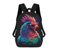 sinyumoney Zaino Scolastico Per Bambini Con Stampa 3D, Borsa Da Viaggio Carina Vibrant Feathered Chickens Zaini Casual Da Giorno Per Bambini Per Ragazze E Donne 17inch