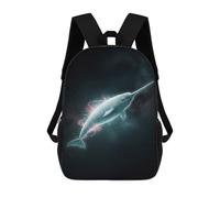 sinyumoney Zaino Scolastico Per Bambini Cosmic Narwhal in Starry Space Zaino Alla Moda Per Adolescenti Zaino Casual Per Ragazzi E Ragazze Borsa Scolastica Per Adolescenti Zaino Stampato in 3D 17inch
