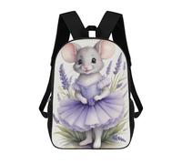 sinyumoney Zaino Scolastico Per Bambini Cute Ballerina Mouse Zaino Scolastico Per Bambini Alla Moda Casual Zaini Da Viaggio Stampa 3D Divertenti E Fantastici Borse Per Libri 17inch