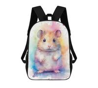 sinyumoney Zaino Scolastico Per Bambini Cute Watercolor Hamster Zaino Scolastico Per Bambini Alla Moda Casual Zaini Da Viaggio Stampa 3D Divertenti E Fantastici Borse Per Libri 17inch