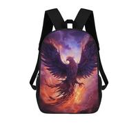 sinyumoney Zaino scolastico per bambini da viaggio a tehran zaino casual per viaggi, stampa 3D, per ragazzi e ragazze, grande capacità, Mystical Phoenix Bird, 17"