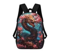 sinyumoney Zaino Scolastico Per Bambini Dragon Amidst Cherry Blossoms -6 Zaino Scolastico Per Bambini Alla Moda Casual Zaini Da Viaggio Stampa 3D Divertenti E Fantastici Borse Per Libri 17inch