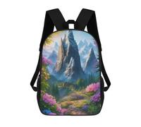 sinyumoney Zaino Scolastico Per Bambini Enchanted Garden Path -1 Zaini Per Libri Zaino Casual Da Viaggio Stampato in 3D Per Ragazzi E Ragazze Zaino Da Giorno Di Grande Capacità 17inch