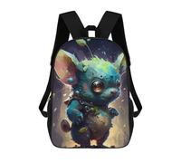 sinyumoney Zaino Scolastico Per Bambini Fantasy Creature with Planetary Theme Zaino Scolastico Per Bambini Alla Moda Casual Zaini Da Viaggio Stampa 3D Divertenti E Fantastici Borse Per Libri 17inch