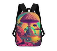 sinyumoney Zaino Scolastico Per Bambini Fantasy Mushroom Island -1 Zaino Scolastico Per Bambini Alla Moda Casual Zaini Da Viaggio Stampa 3D Divertenti E Fantastici Borse Per Libri 17inch