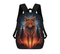 sinyumoney Zaino Scolastico Per Bambini Fox Forest Animal Zaino Alla Moda Per Adolescenti Zaino Casual Per Ragazzi E Ragazze Borsa Scolastica Per Adolescenti Zaino Stampato in 3D 17inch