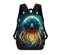 sinyumoney Zaino Scolastico Per Bambini Galactic Jellyfish Zaino Scolastico Per Bambini Alla Moda Casual Zaini Da Viaggio Stampa 3D Divertenti E Fantastici Borse Per Libri 17inch