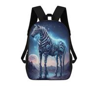 sinyumoney Zaino Scolastico Per Bambini Galactic Zebra A Cosmic Wonder -1 Zaino Scolastico Per Bambini Alla Moda Casual Zaini Da Viaggio Stampa 3D Divertenti E Fantastici Borse Per Libri 17inch