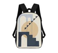 sinyumoney Zaino Scolastico Per Bambini Geometric Shapes D Zaino Scolastico Per Bambini Alla Moda Casual Zaini Da Viaggio Stampa 3D Divertenti E Fantastici Borse Per Libri 17inch