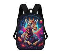 sinyumoney Zaino Scolastico Per Bambini Giraffe Colorful Cosmic Zaino Scolastico Per Bambini Alla Moda Casual Zaini Da Viaggio Stampa 3D Divertenti E Fantastici Borse Per Libri 17inch