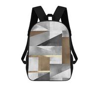 sinyumoney Zaino Scolastico Per Bambini Gold And Silver Art 2 Zaino Alla Moda Per Adolescenti Zaino Casual Per Ragazzi E Ragazze Zaino Stampato in 3D 17inch