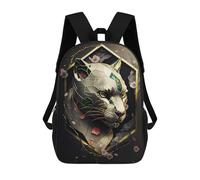 sinyumoney Zaino Scolastico Per Bambini Gold Panther Abstract Zaini Per Libri Zaino Casual Da Viaggio Stampato in 3D Per Ragazzi E Ragazze Zaino Da Giorno Di Grande Capacità 17inch