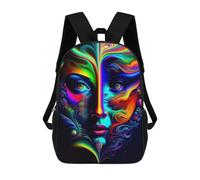 sinyumoney Zaino Scolastico Per Bambini Lady Surreal 10 Zaini Per Libri Zaino Casual Da Viaggio Stampato in 3D Per Ragazzi E Ragazze Zaino Da Giorno Di Grande Capacità 17inch